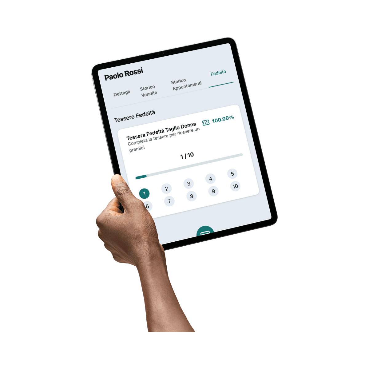 Screenshot della funzionalità Clienti, Fidelity e Carnet